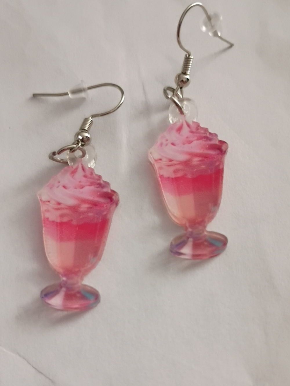 Pink Milkshake Dangle Earrings for Women
